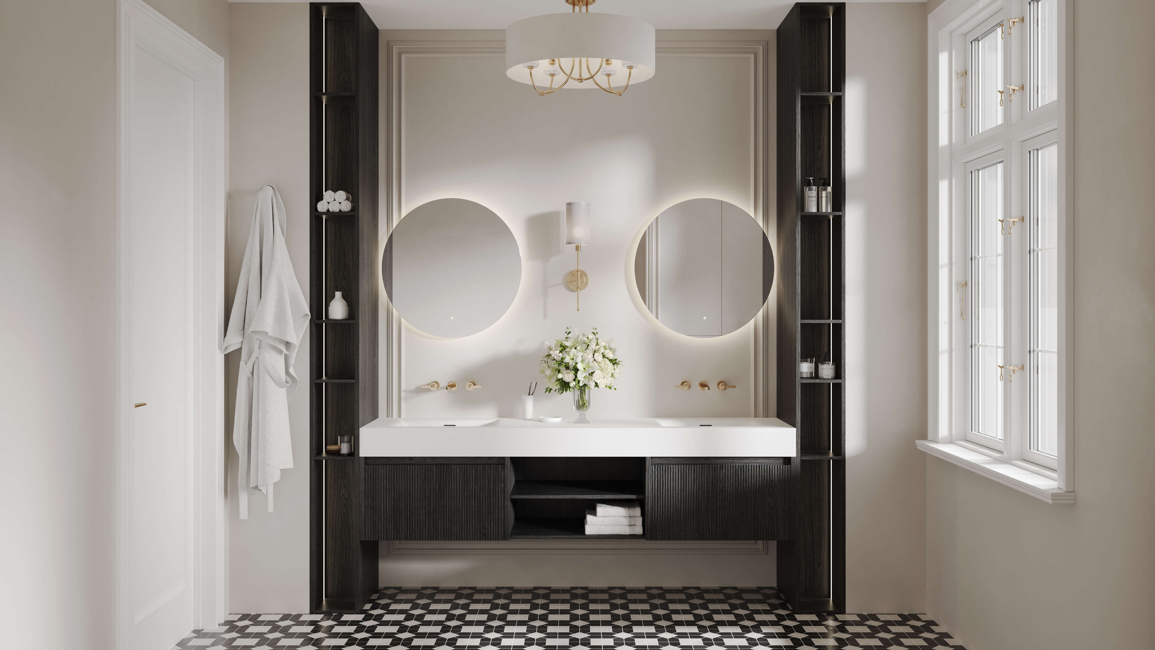 Парижский шик в монохромном интерьере